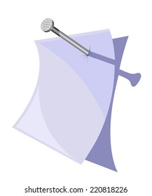 Notebook paper hanging on the wall 