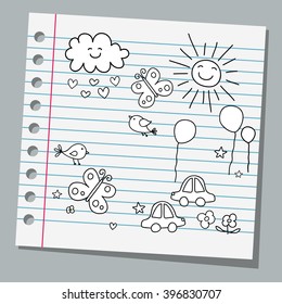 notebook paper happy summer day