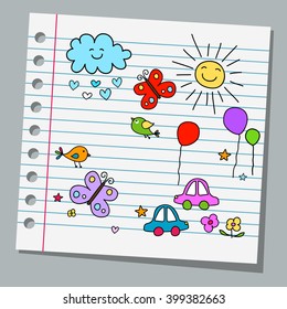 notebook paper happy summer day