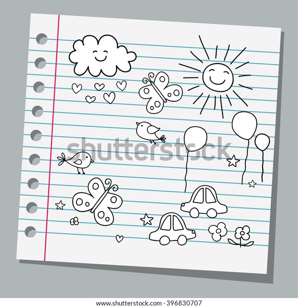 notebook paper happy summer\
day