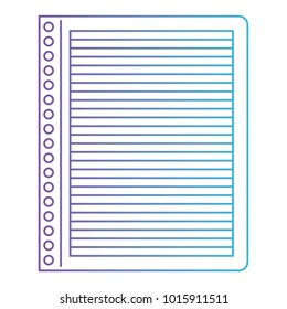 notebook paper with horizontal lines in degraded purple to blue contour