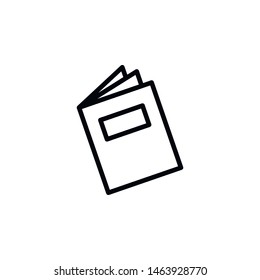 Notebook, paper icon. Element of Education icon. Thin line icon