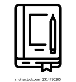 Notebook paper icon outline vector. Free income. Passive money