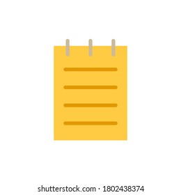 Notebook paper icon. Simple color vector elements of cabinet accessories icons for ui and ux, website or mobile application
