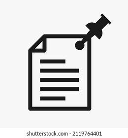 Notebook paper notepad icon vector silhouette. Document With Pencil vector. notes icon