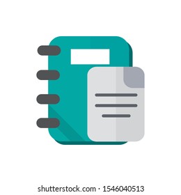 notebook and paper school and education icon vector illustration