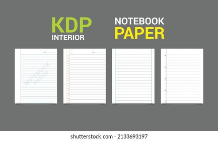 Notebook paper template design. vector illustration..eps