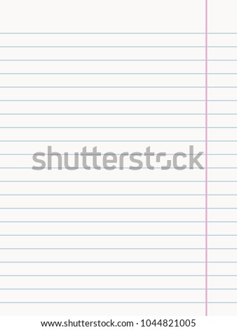 notebook paper template lined page realistic stock vector royalty free