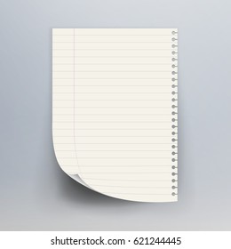 Notebook Paper Torn Edge Vector Illustration Stock Vector (Royalty Free ...