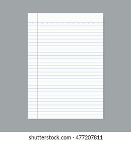 Notebook Paper Vector Stock Vector (Royalty Free) 477207811 | Shutterstock