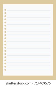 Notebook paper vector