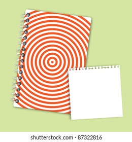 Notebook with paper vector