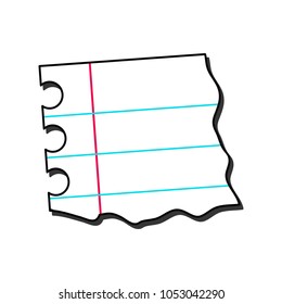 Notebook Paper, Vector Illustration