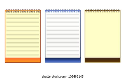 Notebook Paper Vector text book.