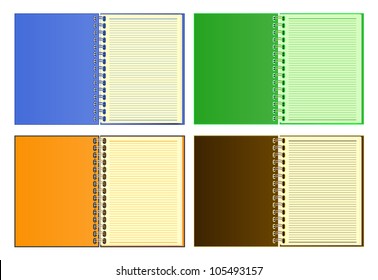 Notebook Paper Vector text book.
