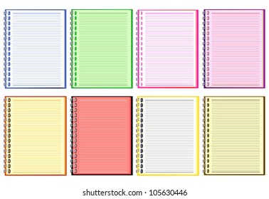 Notebook Paper Vector text book.
