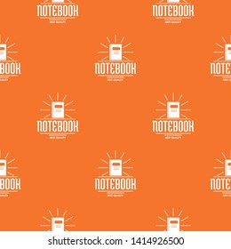 Notebook pattern vector orange for any web design best