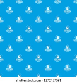 Notebook pattern vector seamless blue repeat for any use