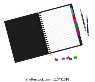 Notebook and pen