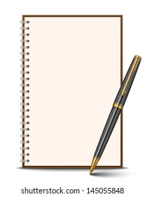 Notebook and pen