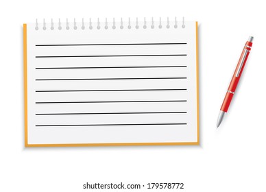 Notebook with a pen