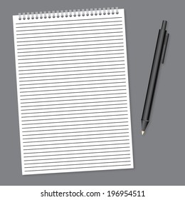 Notebook and pen