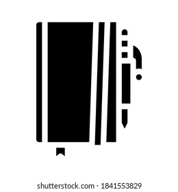 vector de icono de teclado y lápiz. signo de lápiz y bloc de notas. símbolo de contorno aislado ilustración negra
