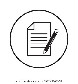Notebook with pen icon isolated on white background.Vector illustration. eps 10