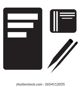 Notebook with Pen Icon - Study and Writing Symbol