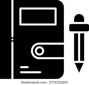 Icono de cuaderno y pluma para escribir y tomar notas