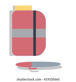 Notebook and pen icons.