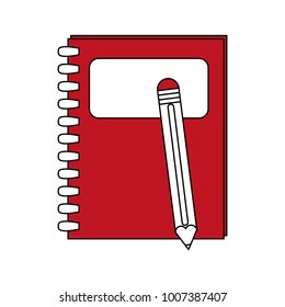 Notebook and pencil