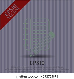 Notebook with pencil high quality icon