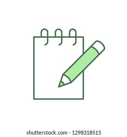 Notebook with pencil icon