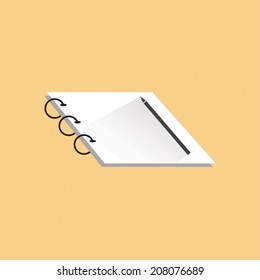 Notebook and pencil icon