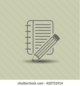 Notebook with pencil icon