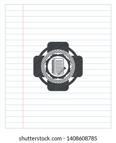 notebook with pencil icon pencil effect. Vector Illustration. Detailed.