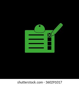 notebook ,pencil, mark