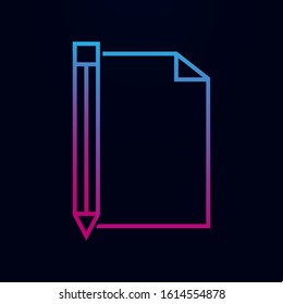 Notebook and pencil nolan icon. Simple thin line, outline vector of web icons for ui and ux, website or mobile application