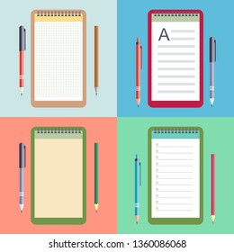 a notebook with a pencil or pen