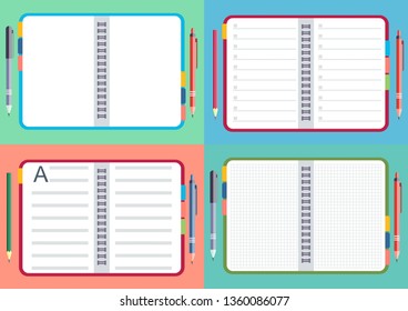 a notebook with a pencil or pen