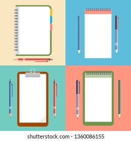 a notebook with a pencil or pen