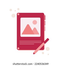 Notebook with pencil. Perfect vector graphics