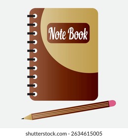 Notebook with Pencil Set and Beautiful Graphic art	