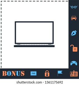 Notebook. Perfect icon with bonus simple icons