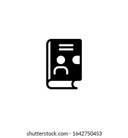 Notebook of Person, Binder, Label Icon, Logo, Vector