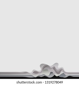 Notebook, phone  cover template with paper cut style. Notepad paper cut style. Vector illustration.  