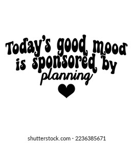 Notebook Planner Typography Black and White