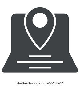 notebook point black icon on white background