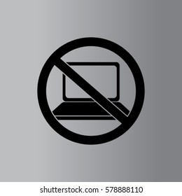 Notebook prohibition vector icon
